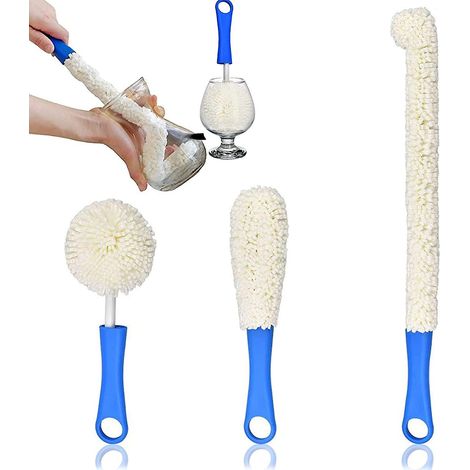 Lot de 3 brosses de nettoyage pour carafe à vin-AquaForge (1/5)