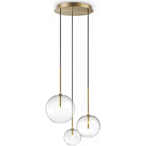 Ideal Lux EQUINOXE Suspension en laiton avec 3 ampoules G4 (1/2)