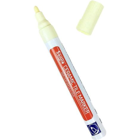 Stylo de remplissage de joints étanche pour carrelage - Accessoire léger pour la restauration des murs et sols carrelés - Jaune riz (1/5)