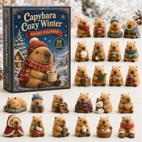 New Capybara Cozy Winter ADVENT CALENDAR Blind Box - Style A -