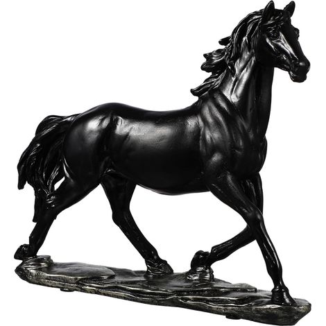 Statue de Cheval Résine Décorative Réaliste pour Maison Bureau Boutique Ornement Feng Shui de Succès et Élégance Sculpture Artisanale et Élégante (1/5)