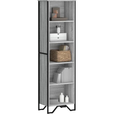 Bücherregal Grau Sonoma 50x31x169 cm Holzwerkstoff