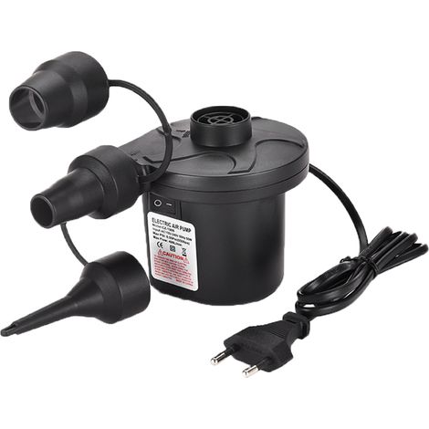 Pompe à air électrique, compresseur électrique pour matelas pneumatiques, bateaux gonflables, lits d'appoint, animaux gonflables flottants ou camping - Noir