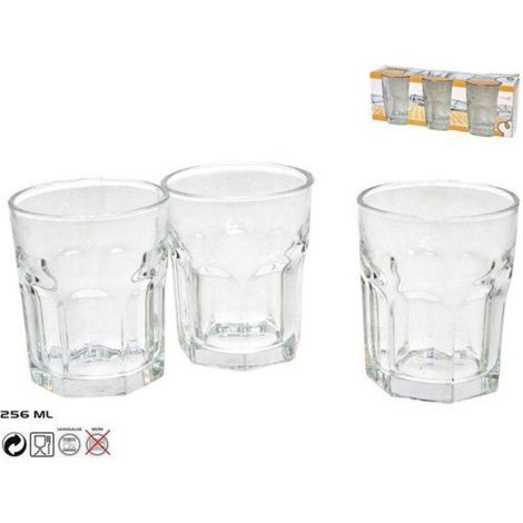 25,6 cls vaso agua cristal modelo luna similar vaso spania - caja 6 unidades