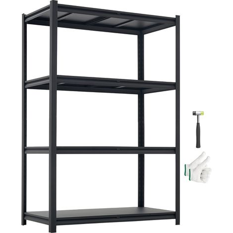 Étagère de Rangement, 4 Niveaux Réglables, Étagère Charge Lourde Modulable 1030x522x1529 mm, Capacité de Charge Totale 1088,6 kg, Rayonnage Métallique pour Garage, Atelier, Entrepôt et Cave (1/5)