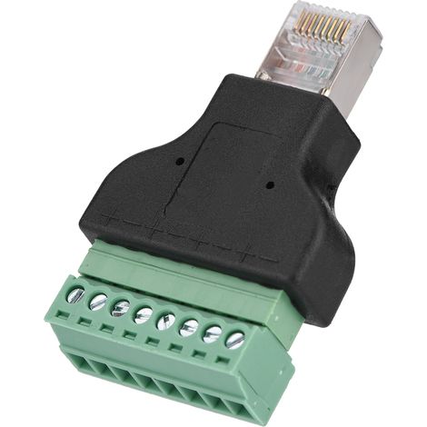 Connecteur DVR Ethernet RJ45 Mâle vers Bornier à 8 Broches (1/5)