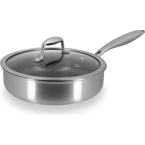 Sauteuse revêtu 24cm en acier inoxydable, TRINOX