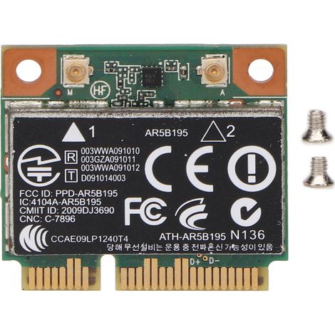 Carte WiFi Mini PCIE 150Mbps pour HP 430 431 435 436 4530S, Bluetooth 3.0, Plug and Play (1/5)