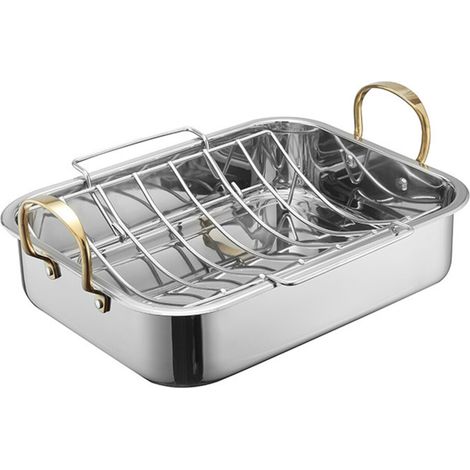Vielseitige Grillpfanne, dicker Stahlspieß