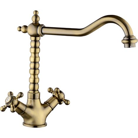 Grifo Monobloc Fregadero Atenas Bronce, 26.3cm(alto) 23.5cm(largo). (1/2)
