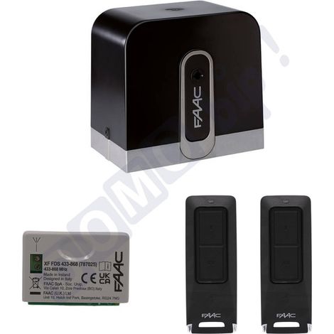 Kit de Motorisation FAAC C720 avec Récepteur XF FDS et 2 Télécommandes pour Portail Coulissant jusqu'à 400 kg