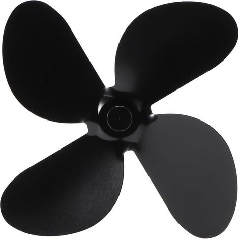 Pales de Ventilateur de Cheminée 4 Lames, Pièces de Rechange pour Poêle à Bois, Accessoires de Foyer Noir (1/5)