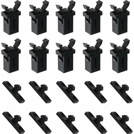 Tigrezy 10 paia di chiusure di ricambio per coperchio in plastica a sfioramento, compatibili con Brabantia da 3 a 50 litri