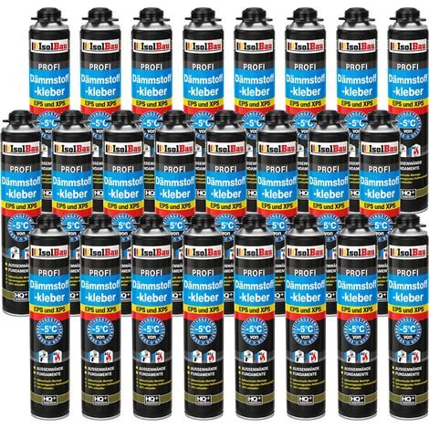Dämmstoffkleber PU-Klebeschaum B2 Dämmplatten 24 x 750ml Perimeterkleber EPS XPS (1/5)