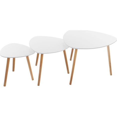 Ensemble de 3 tables d'appoint gigognes MILEO (1/3)