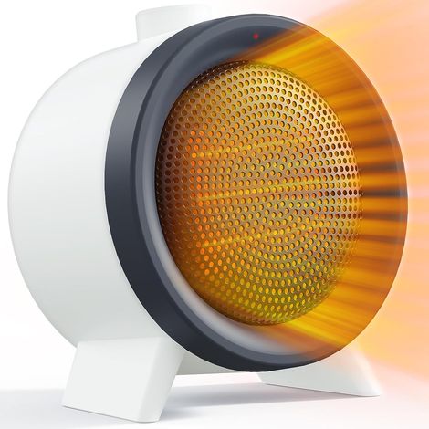 Chauffage d'espace pour une utilisation en intérieur, chauffage électrique PTC 1000 W avec thermostat, chaleur de sécurité rapide pour la maison (1/5)