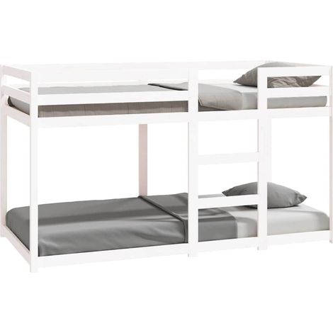Maison Exclusive - Etagenbett Weiß 90x190 cm Massivholz Kiefer