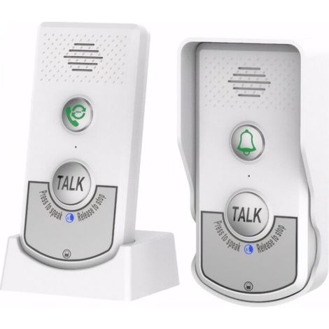 Interphone sans fil avec voix bidirectionnelle - Rappel pour personnes âgées - Système d'appel intelligent pour maison - Communication claire et fiable