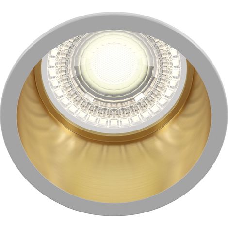 Faretto da incasso Downlight in Alluminio Reif Bianco con Oro (1/2)