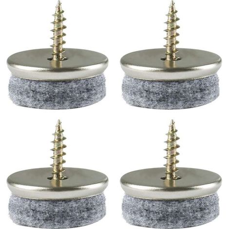 Lot de 4,Diamètre 24 mm,Patins en feutre à visser pour pieds de meubles Protections à monter soi même (1/5)