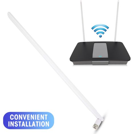 Antenne Wifi 10dBi Blanche 2.4G pour Amplificateur de Signal Réseau (1/5)