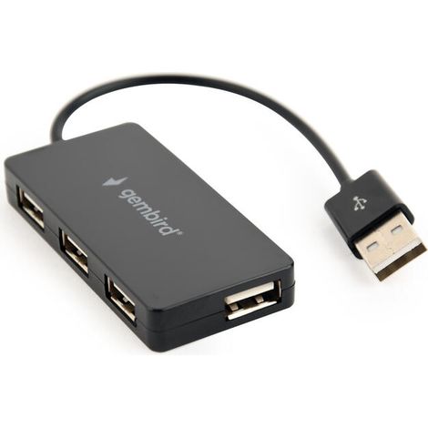 Gembird UHB-U2P4-04 hub de interfaz USB 2.0 480 Mbit/s Negro (1/2)