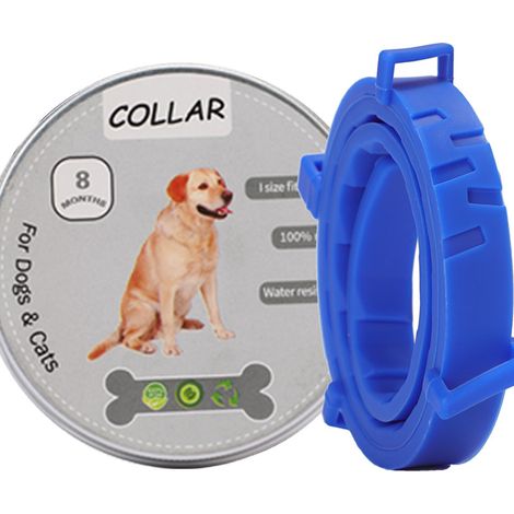 Collier pour chien 1 pièce collier anti-insectes et anti-puces pour chiens (grand chien 35 kg 72 cm, bleu) collier anti-insectes et anti-puces (1/2)