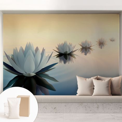 Papier peint intissé décoratif pour salon chambre et cuisine Facile à poser avec colle Vue paisible 208x146 cm (1/5)