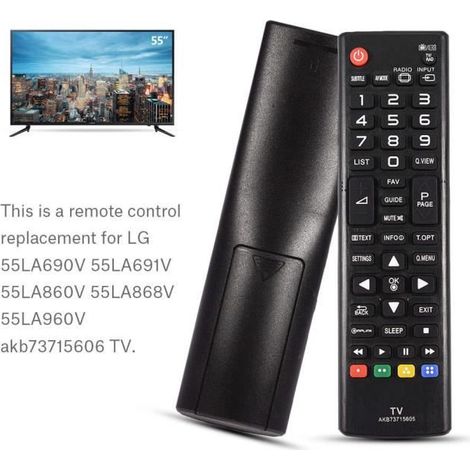 ZJCHAO télécommande TV pour LG 55LA691V Remplacement de la télécommande pour LG AKB73715605 55LA690V 55LA691V 55LA860V 55LA868V (1/4)
