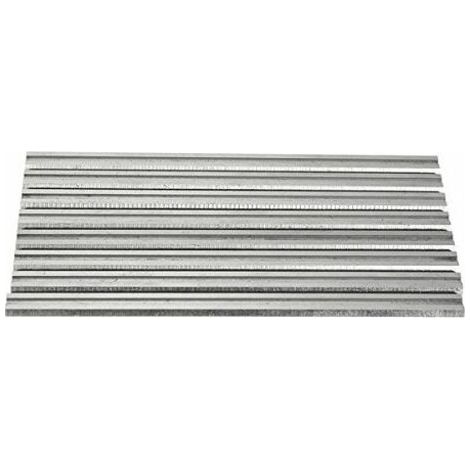Lot de 10 lames de rabot double face en acier rapide de 82 mm x 5,5 mm, compatibles avec des marques telles que Bosch, Black & Decker et Mafir. (1/4)