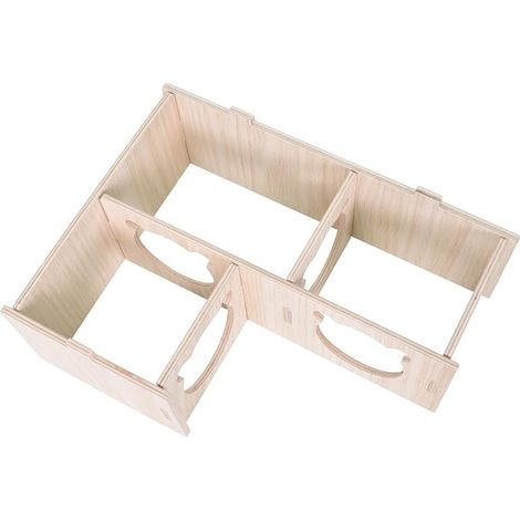 Maison en Bois pour Hamster, Hamster Maison d'angle en Bois, Maison Hamster, Maison Cochon d'Inde, Petits Animaux de Compagnie, Hamster Nain, Degus, Souris (22.5 17.8 8cm) (1/5)
