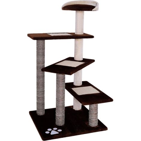 dibea lionto Tiragraffi per Gatto Albero Tiragraffi Gatto Gioco Giocattolo Gatti Altezza 100 cm, Marrone/Beige (1/5)