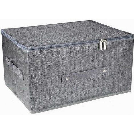TRADE SHOP - Scatola Box Salvaspazio Portatutto Contenitore Organizer Cerniera 51x40x24cm 79417 -