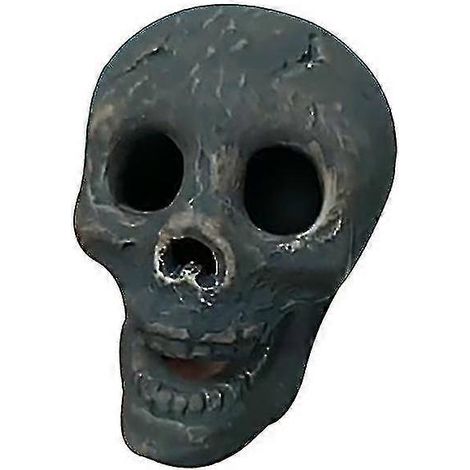 Crâne Horreur Halloween En Argile Terre Cuite Céramique Foyer Brasero À Brûler hy (1/4)