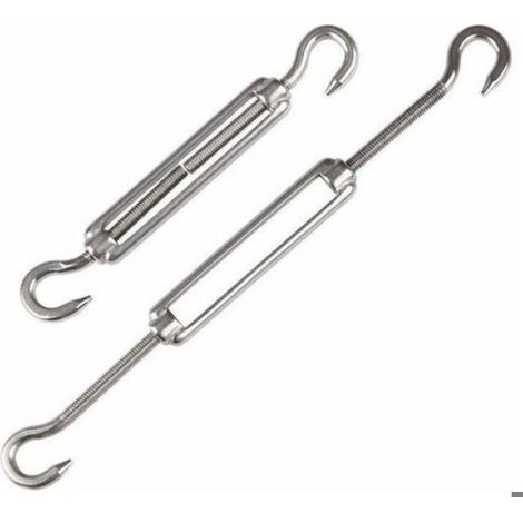Kit De Fixation Pour Voile D'ombrage - Acier Inoxydable - Compatible Triangle Carré Rectangle - 4 Supports Muraux 4 Mousquetons 4 Vis De Tension 16 Vis (1/5)