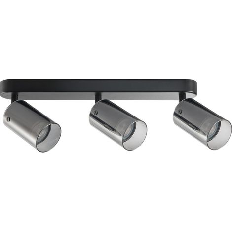 Plafonnier mural 3 spots orientables noir GU10 Polux (1/3)