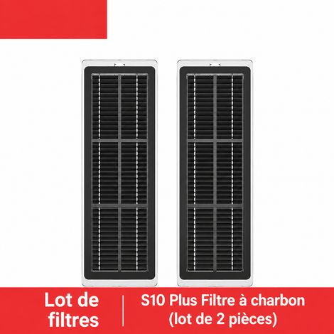 Filtre HEPA au charbon actif pour S10 Plus, boîte de 2 pièces, lot de 1 boîte, 80 g – Livraison gratuite
