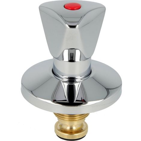 Tête complète p. soupape sous crépi 1/2 - chaud/rouge manette 4201