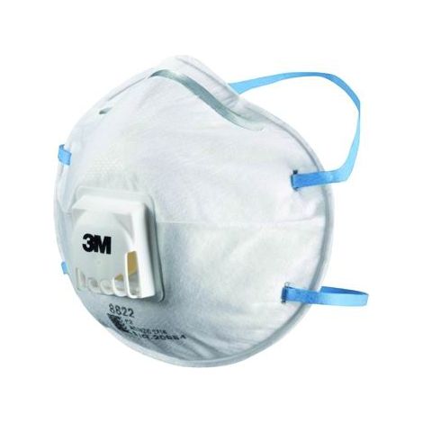 3M 8822 RESPIRATORE PER POLVERI NOCIVE E LUCIDATURA CON VALVOLA PEZZI 10