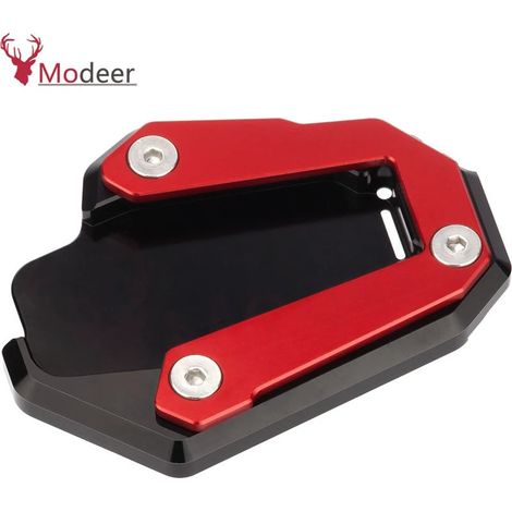 (SANS LOGO NOIR ROUGE) Compatible avec Ducati Monster 1200, 1200S, 1200R et 821 Monster. Nouvelle béquille latérale, plaque de support, extension de repose-pieds, support de béquille latérale MaxPower (1/4)