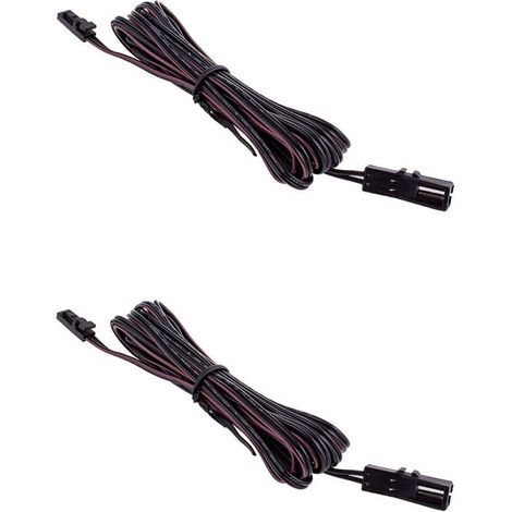Cyclingcolors – Câble flexible 2x 2m avec connecteur rapide femelle et mâle – Pour ruban LED 12V/24V – Connexion cuisine et salle de bain (1/2)