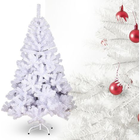SWANEW Albero di Natale artificiale. albero di Natale. albero abete in PVC Decorazione natalizia artificiale (210 cm con 1000 appuntiti bianco) (1/5)