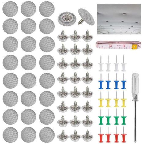 Kit de réparation de toit de voiture, 65 rivets, comprend des punaises, un tournevis et un ruban à mesurer, adapté à la plupart des voitures,