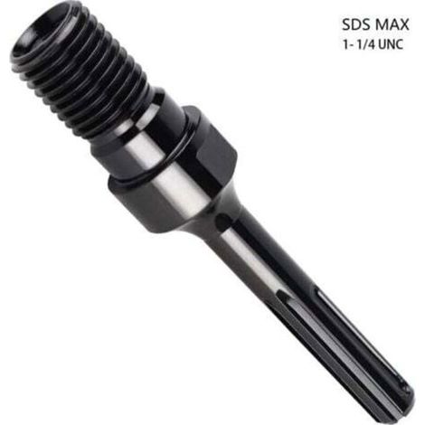 Adaptateur SDS Max – 1 1/4 po UNC – Acier allié, longueur 190 mm – Pour forets diamantés (1/4)