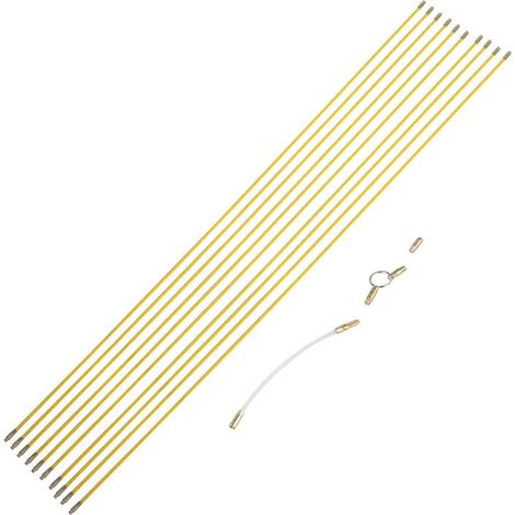 10 Stück 4 mm Glasfaser-Einziehdraht-Set für elektrische Kabel (100 cm)
