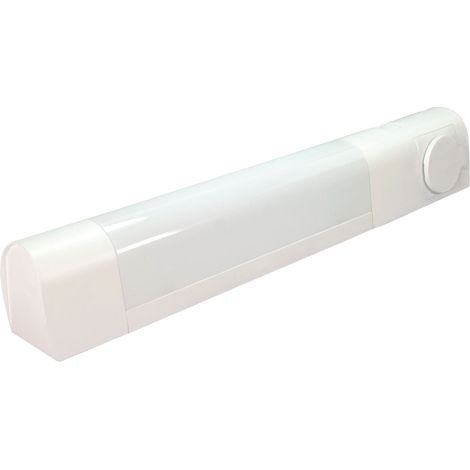Applique sans tube + prise Blanc 13W max, IP21, interrupteur on/off, culot S19, bornier intégré garantie 5 ans - Tibelec (1/5)