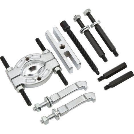 Ensemble d\'extracteurs de roulement, 9pcs extracteur d\'engrenage et kit de séparateur de roulement, kit universel d\'outils de retrait de roulement de pignon pour essieu de moyeu de roue, pigno (1/5)