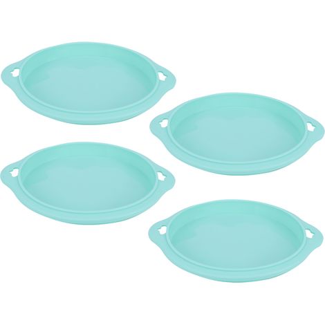 Moule à gâteau en silicone platine neuf, motif arc-en-ciel, pour crêpes rondes à étages, grand format vert. (1/5)