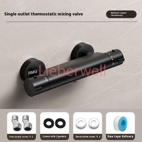 Mitigeur thermostatique, réglage automatique de la température, pomme de douche, robinet d'eau intelligent pour chauffe-eau, ensemble domestique (1/4)