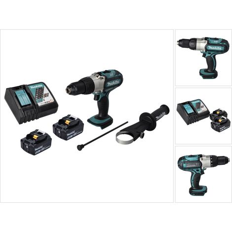 Makita DHP 451 RG Akku Schlagbohrschrauber 18 V 80 Nm + 2x Akku 6,0 Ah + Ladegerät (1/5)